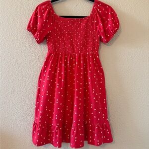 Walking on sunshine Girls Red Floral Smocked Dress (Nordstroms)
